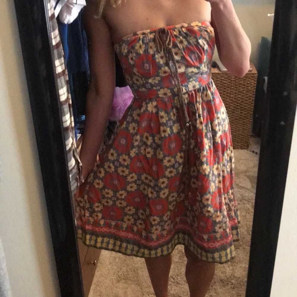 Flower print Anthropologie Sun Dress